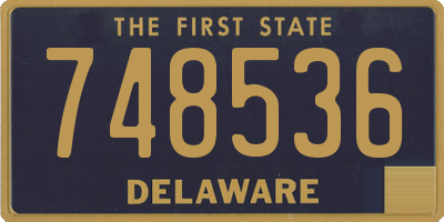 DE license plate 748536