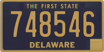 DE license plate 748546
