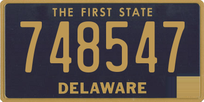 DE license plate 748547