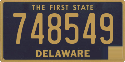 DE license plate 748549