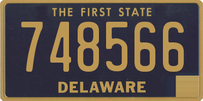 DE license plate 748566