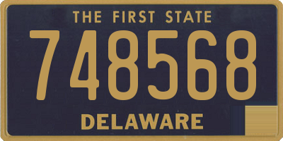 DE license plate 748568