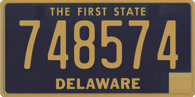 DE license plate 748574