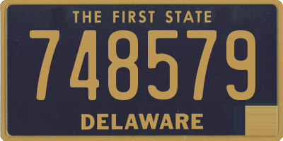 DE license plate 748579