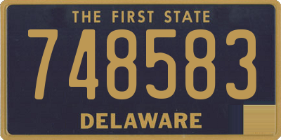 DE license plate 748583