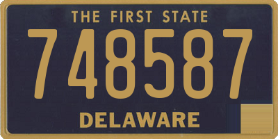 DE license plate 748587