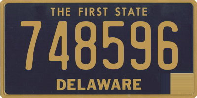 DE license plate 748596