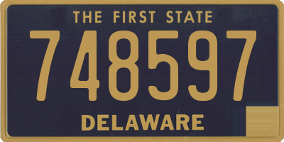 DE license plate 748597