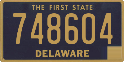 DE license plate 748604