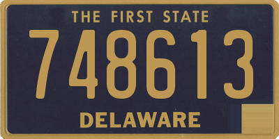 DE license plate 748613