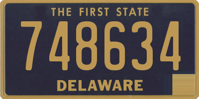 DE license plate 748634