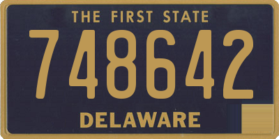 DE license plate 748642