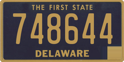DE license plate 748644
