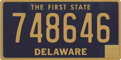 DE license plate 748646