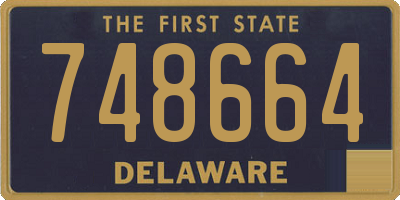 DE license plate 748664
