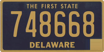 DE license plate 748668