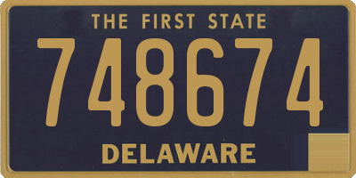 DE license plate 748674