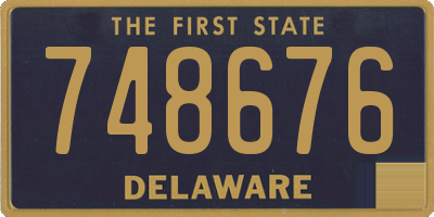 DE license plate 748676