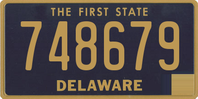 DE license plate 748679