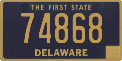 DE license plate 74868