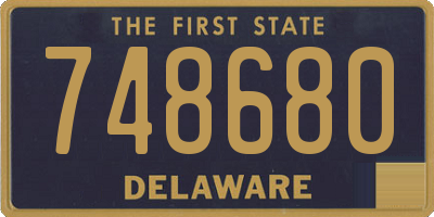 DE license plate 748680