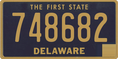 DE license plate 748682