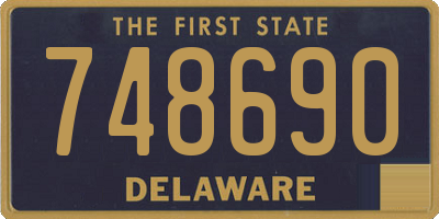 DE license plate 748690