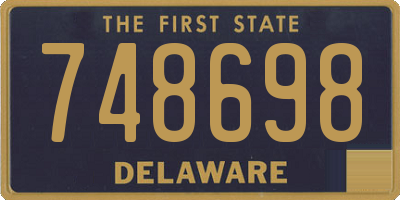 DE license plate 748698