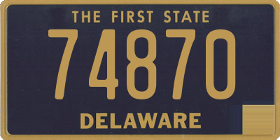 DE license plate 74870