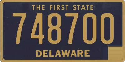 DE license plate 748700