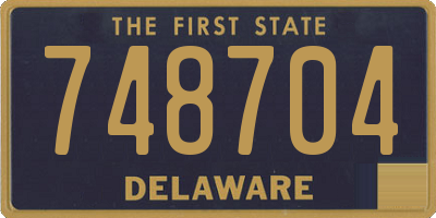 DE license plate 748704