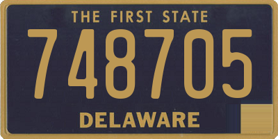 DE license plate 748705