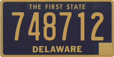 DE license plate 748712
