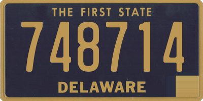 DE license plate 748714