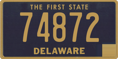 DE license plate 74872