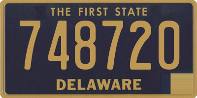 DE license plate 748720