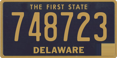DE license plate 748723