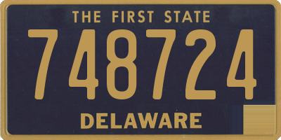 DE license plate 748724