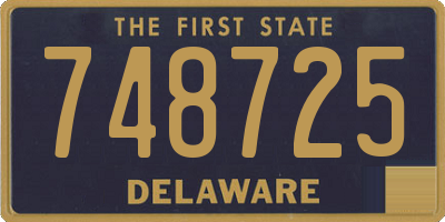DE license plate 748725