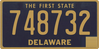 DE license plate 748732