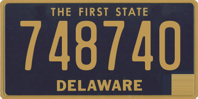 DE license plate 748740