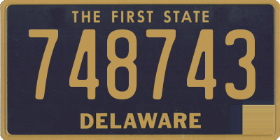 DE license plate 748743