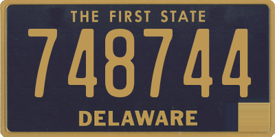 DE license plate 748744
