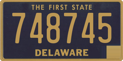DE license plate 748745