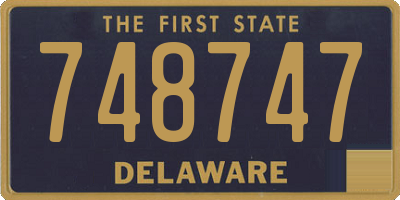 DE license plate 748747