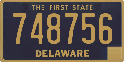 DE license plate 748756