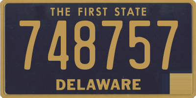DE license plate 748757