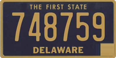 DE license plate 748759