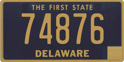 DE license plate 74876