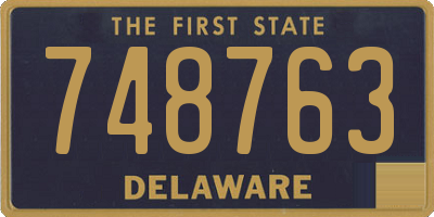 DE license plate 748763